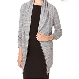Aritzia Wilfred Free Rousseau sweatshirt sweater heathered grey zipper front